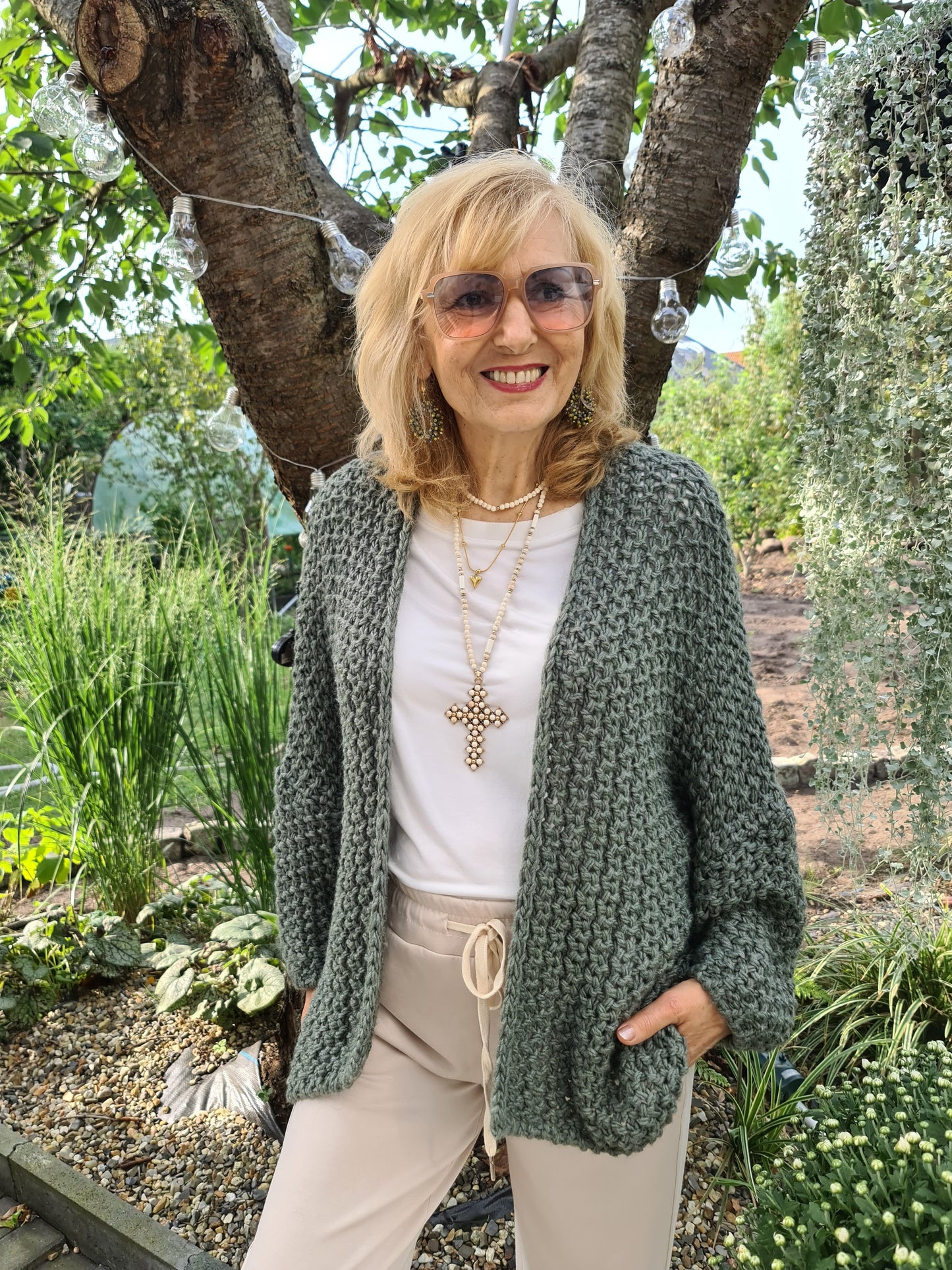 Cardigan khaki