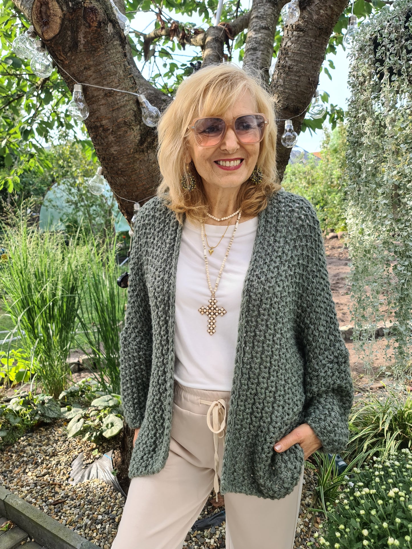 Cardigan khaki